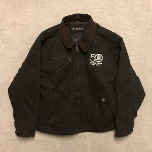 Dri-Duck Mens Black Canvas Work Jacket NAPA Filters 50th Anniversary Large
